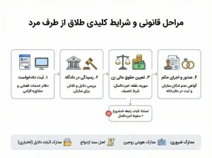 مراحل طلاق از طرف مرد